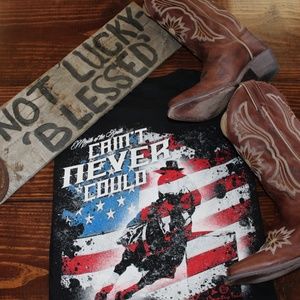NWOT Country True Outfitters Cain’t Never Could Barrel Racer Short Sleeve TShirt